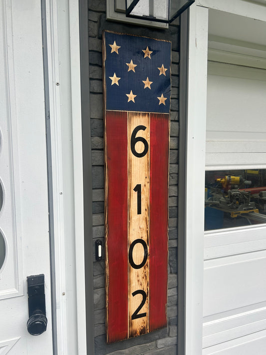 American Heritage Address Flag