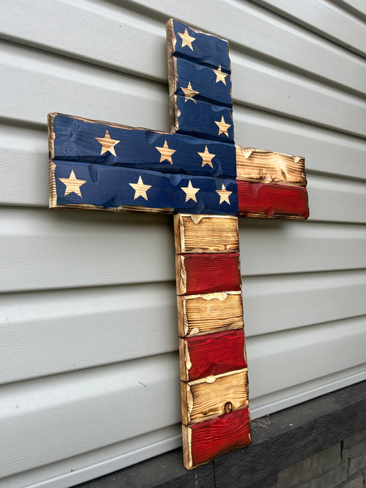 The Rustic Faith & Freedom Cross