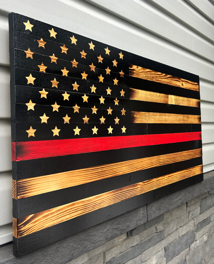 First Repeat Flag Thin Red Line First-Responder Flags – Wooden Flag USA