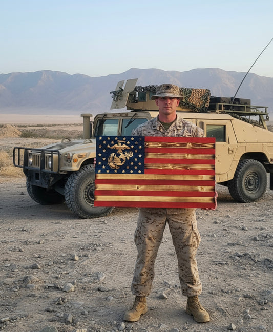 US Marines Tribute Flag