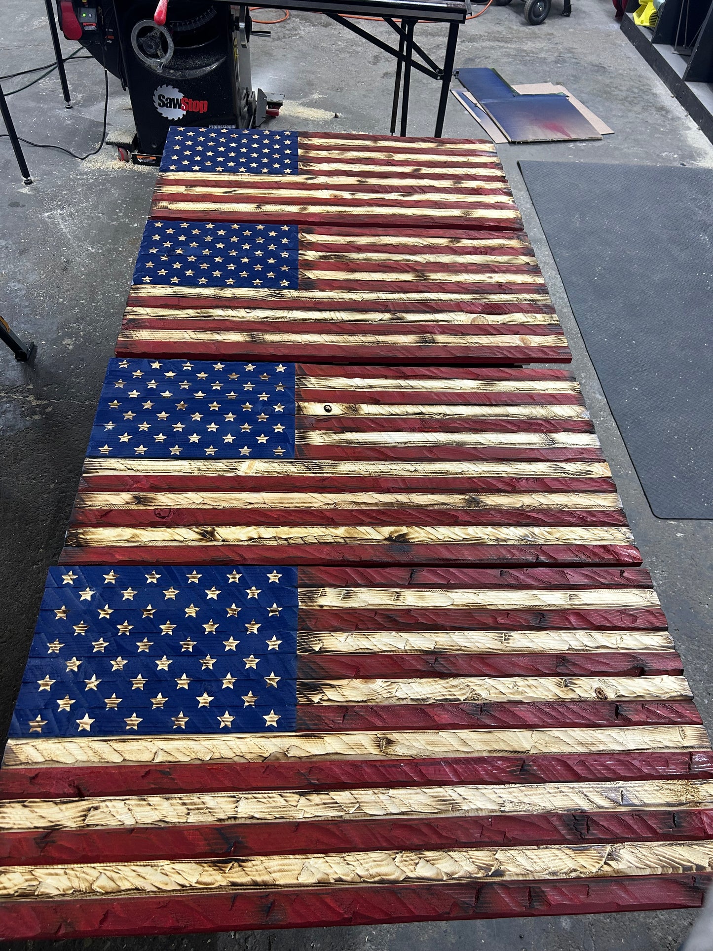 The Hand-Carved Patriot Flag